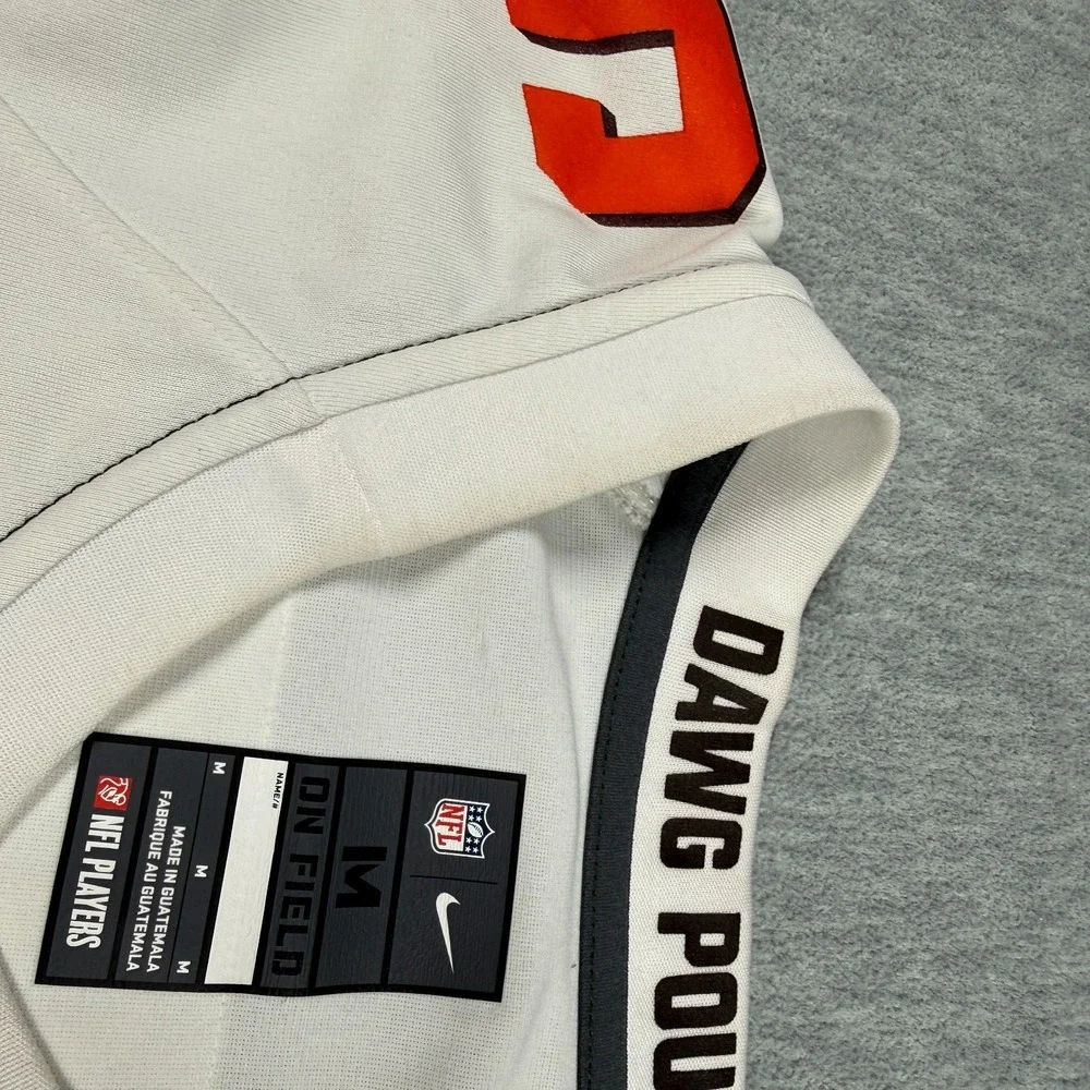 Nike Jersey Mens Medium White Baker Mayfield Cleveland‎ Browns NFL On Field Sewn
